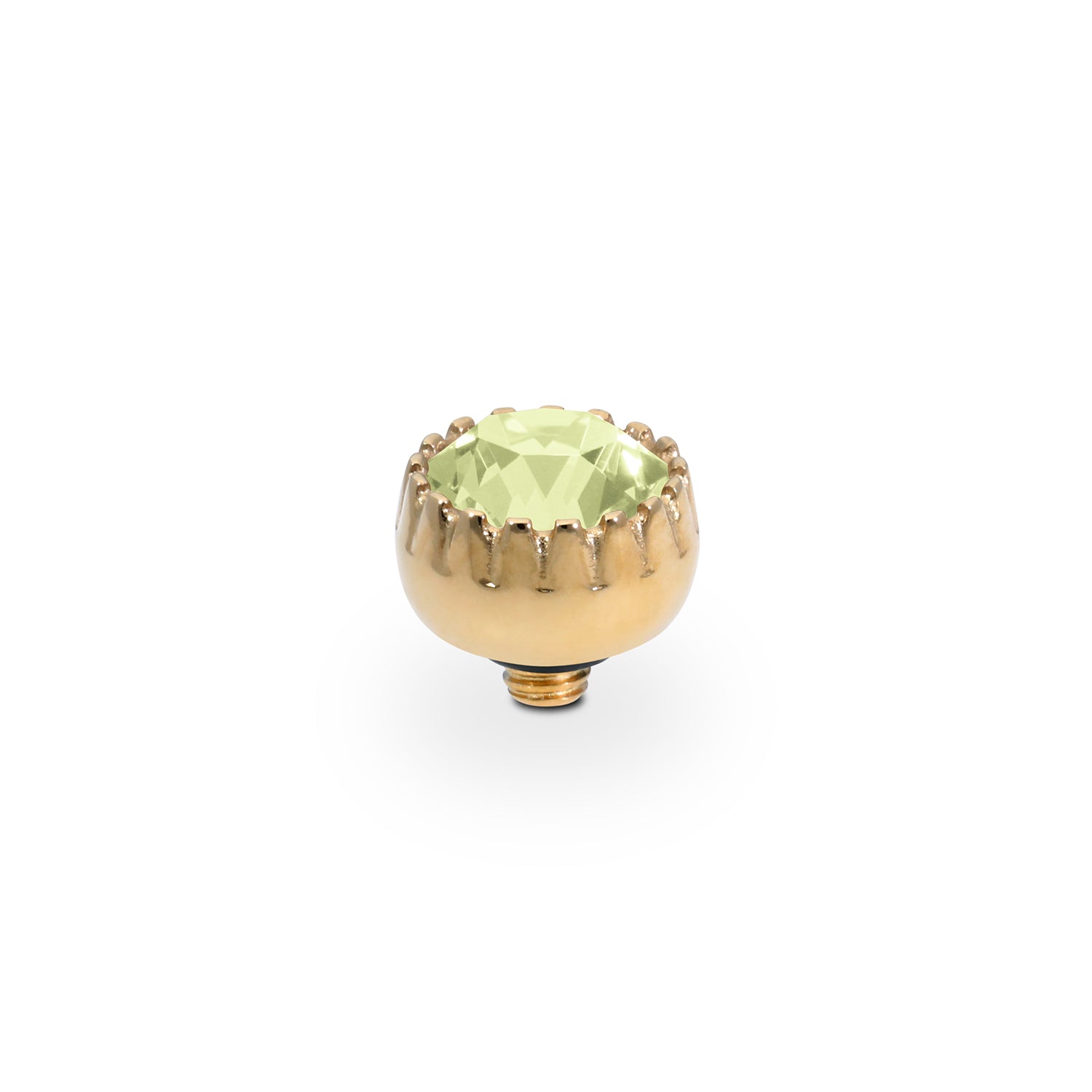London Small Top 8 mm - Gold crystal soft yellow ignite