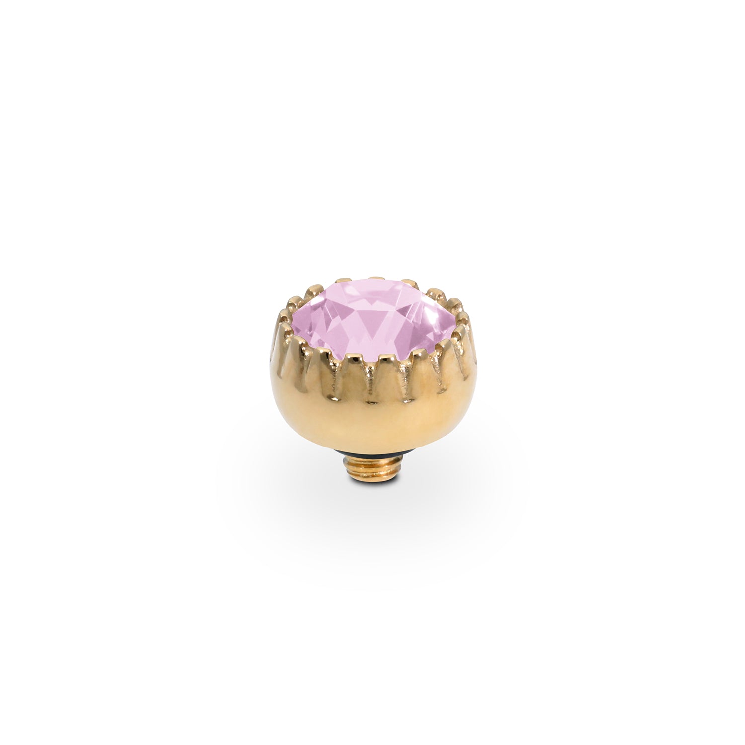 London Small Top 8 mm - Gold crystal soft rose ignite
