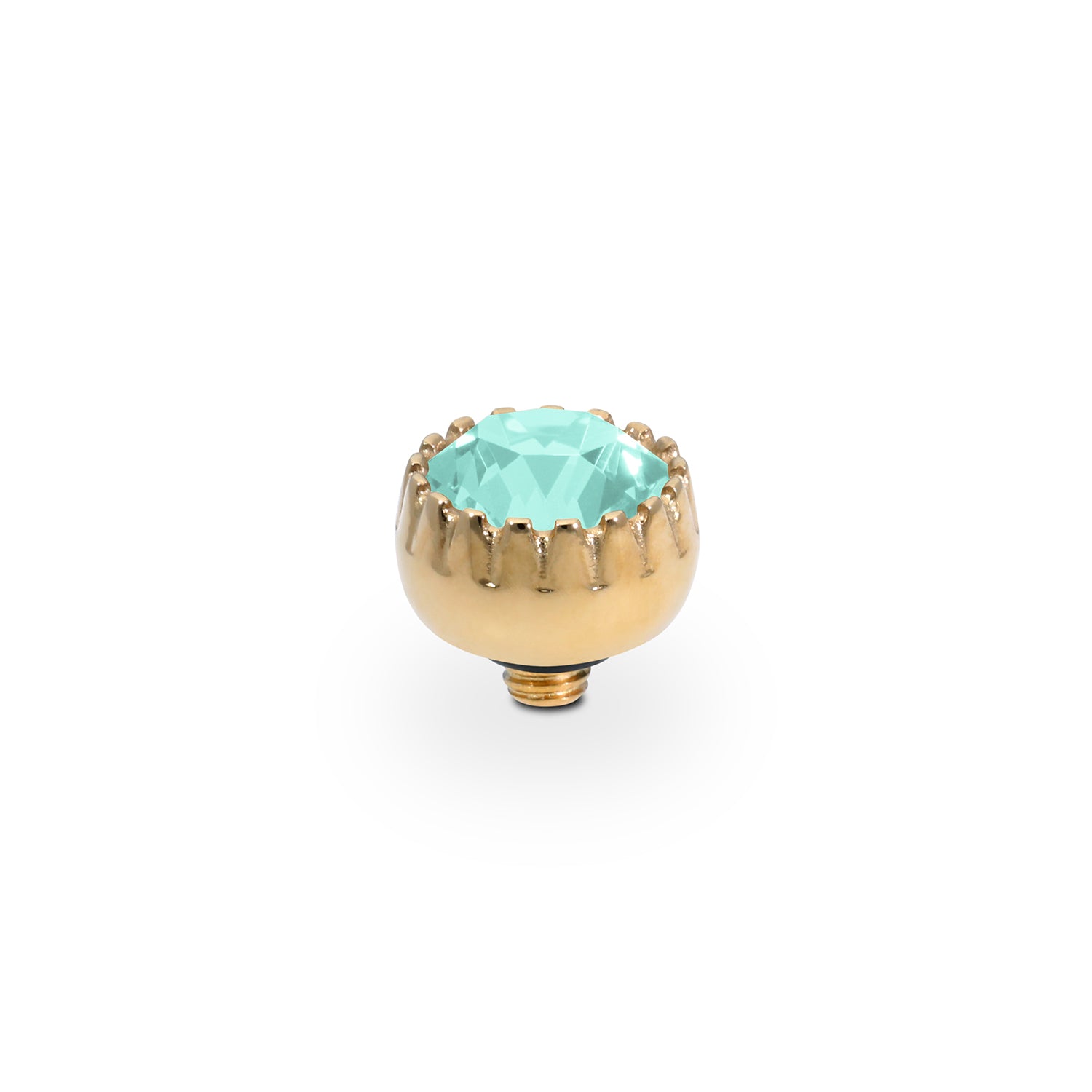 London Small Top 8 mm - Gold crystal soft mint ignite