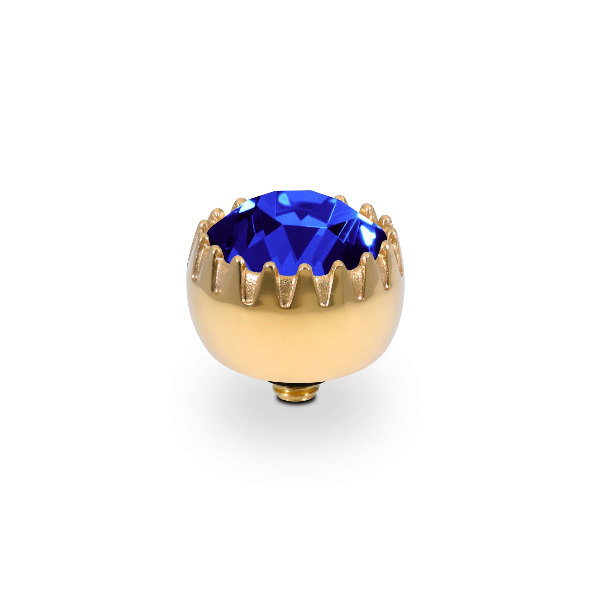 London Small Top 8 mm - Gold ReCreated Dark Sapphire