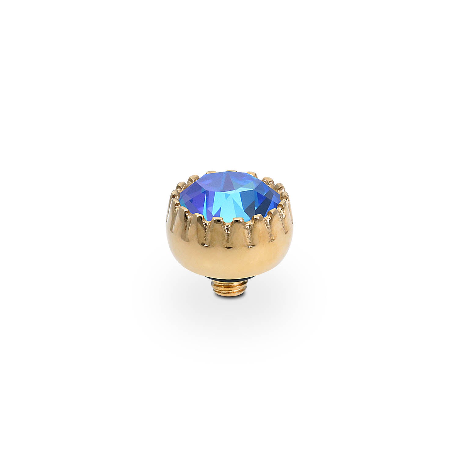 London Small Top 8 mm - Gold royal blue delite