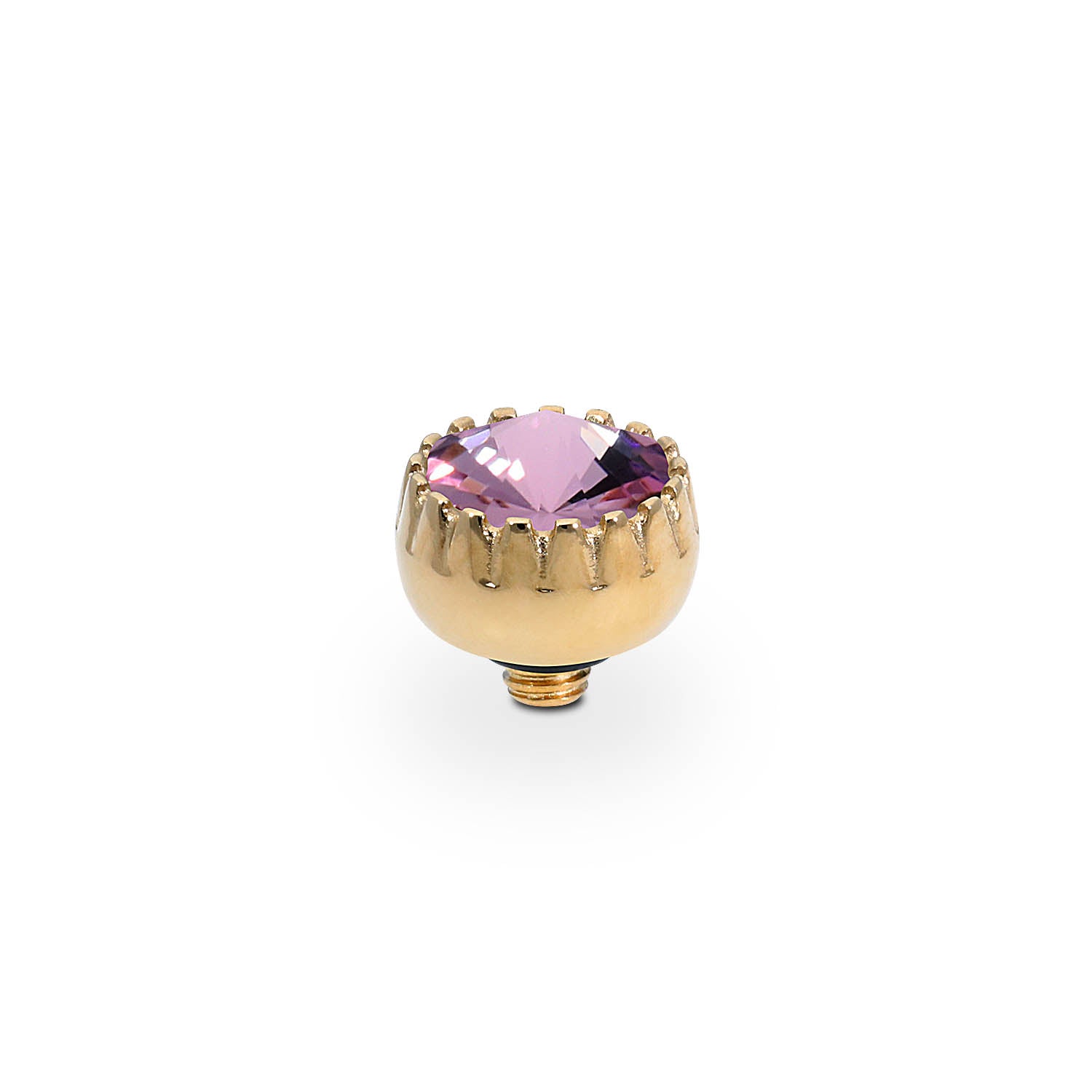 London Small Top 8 mm - Gold light amethyst