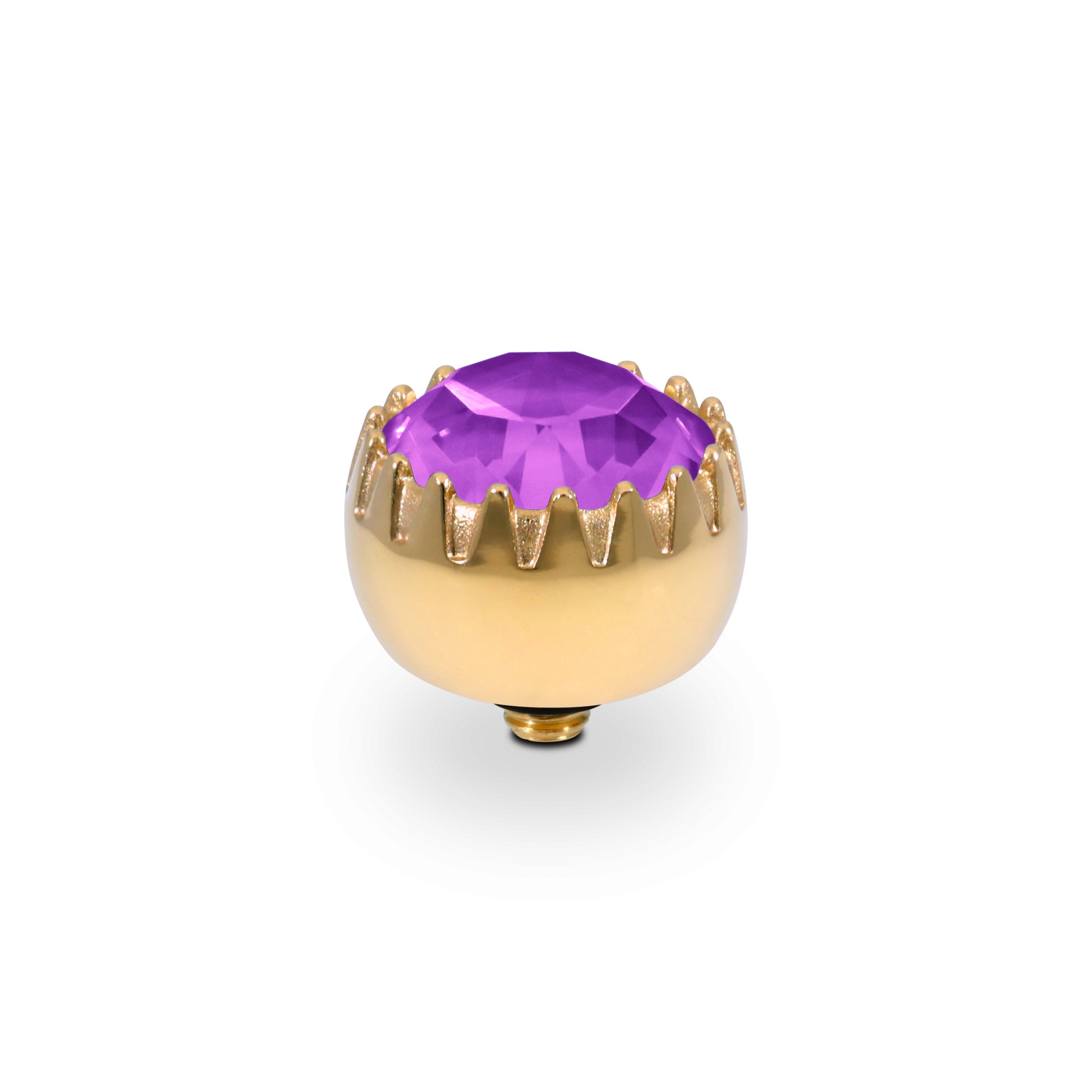 London Small Top 8 mm - Gold Crystal Electric Violet Ignite