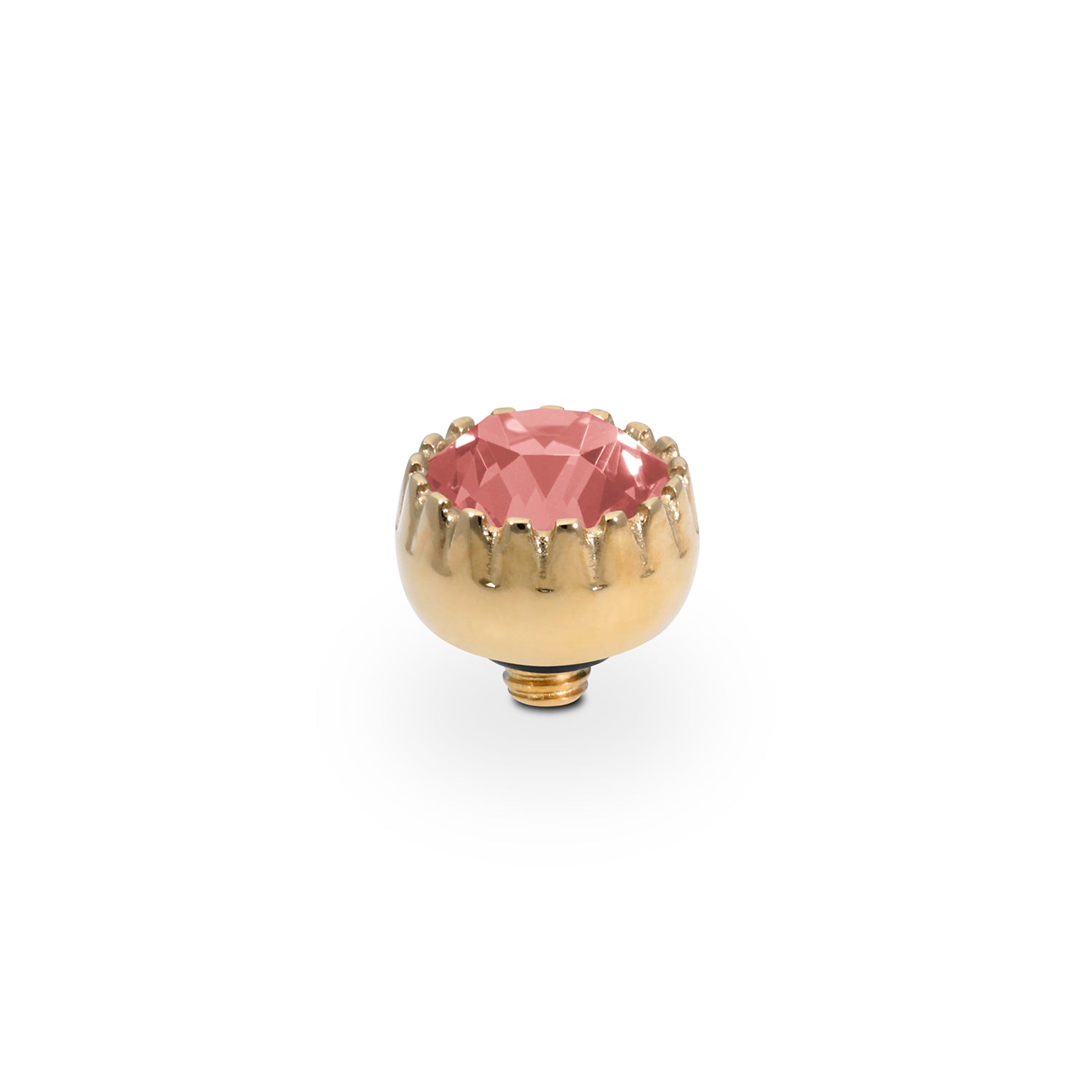 London Small Top 8 mm - Gold crystal maroon ignite