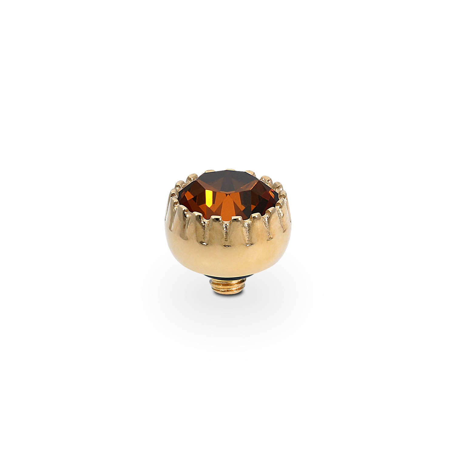 London Small Top 8 mm - Gold smoked amber
