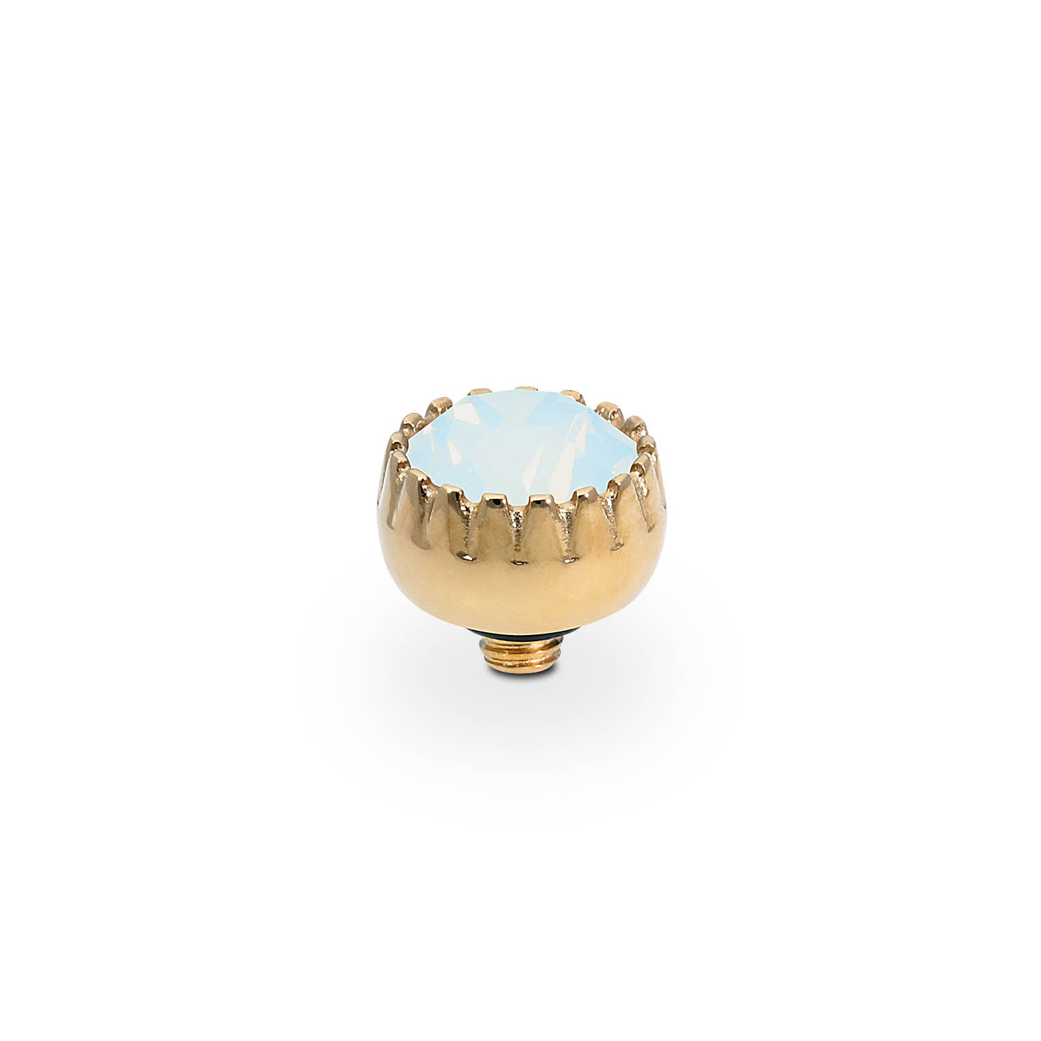 London Small Top 8 mm - Gold white opal