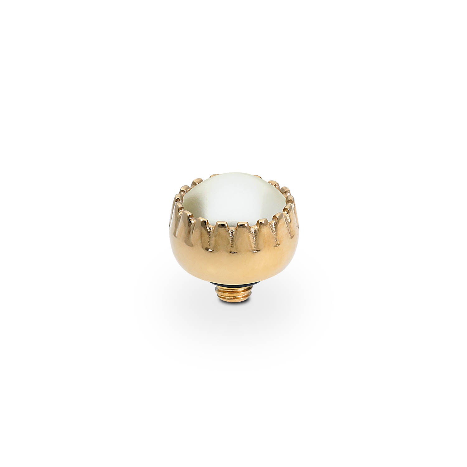 London Small Top 8 mm - Gold cream pearl