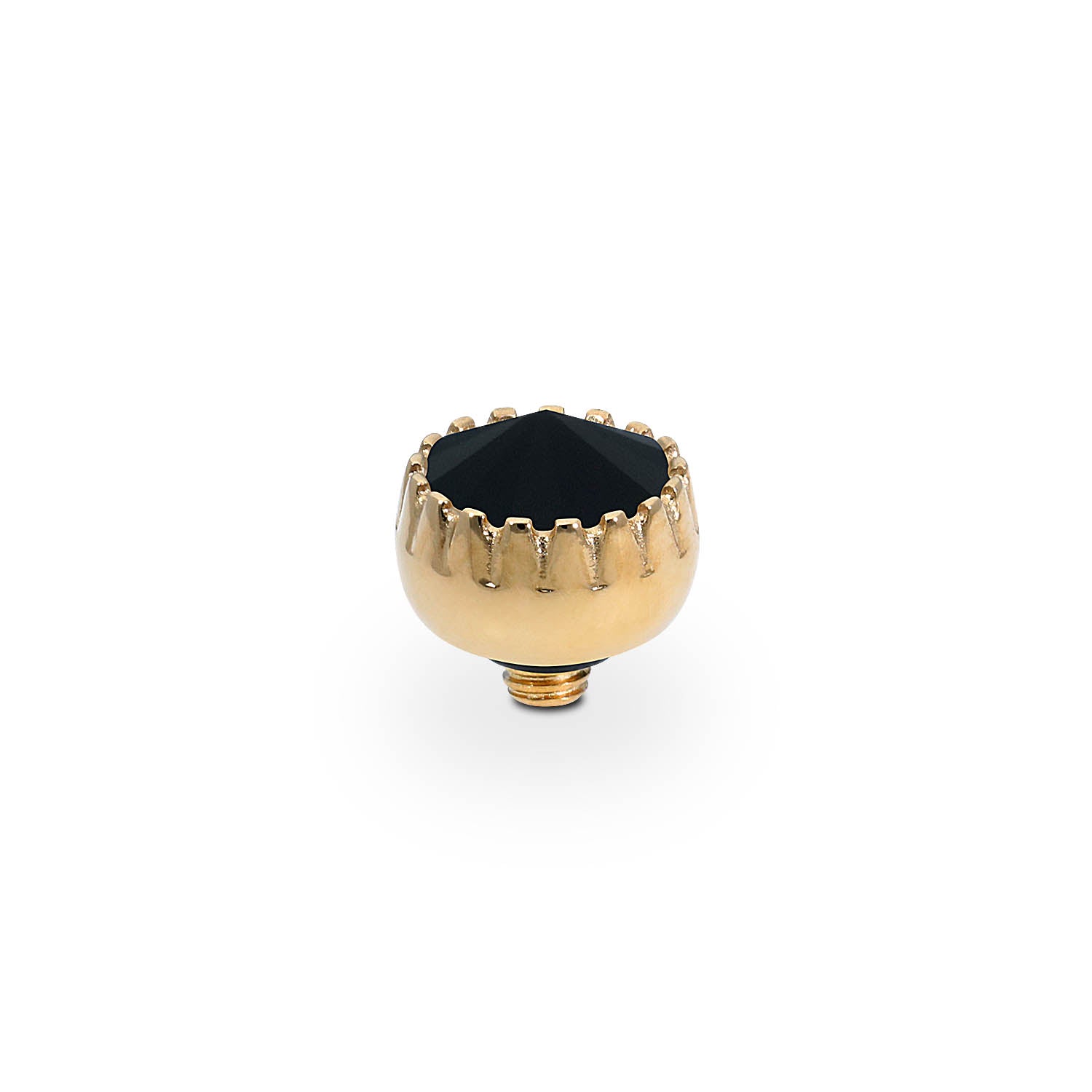 London Small Top 8 mm - Gold jet hematite