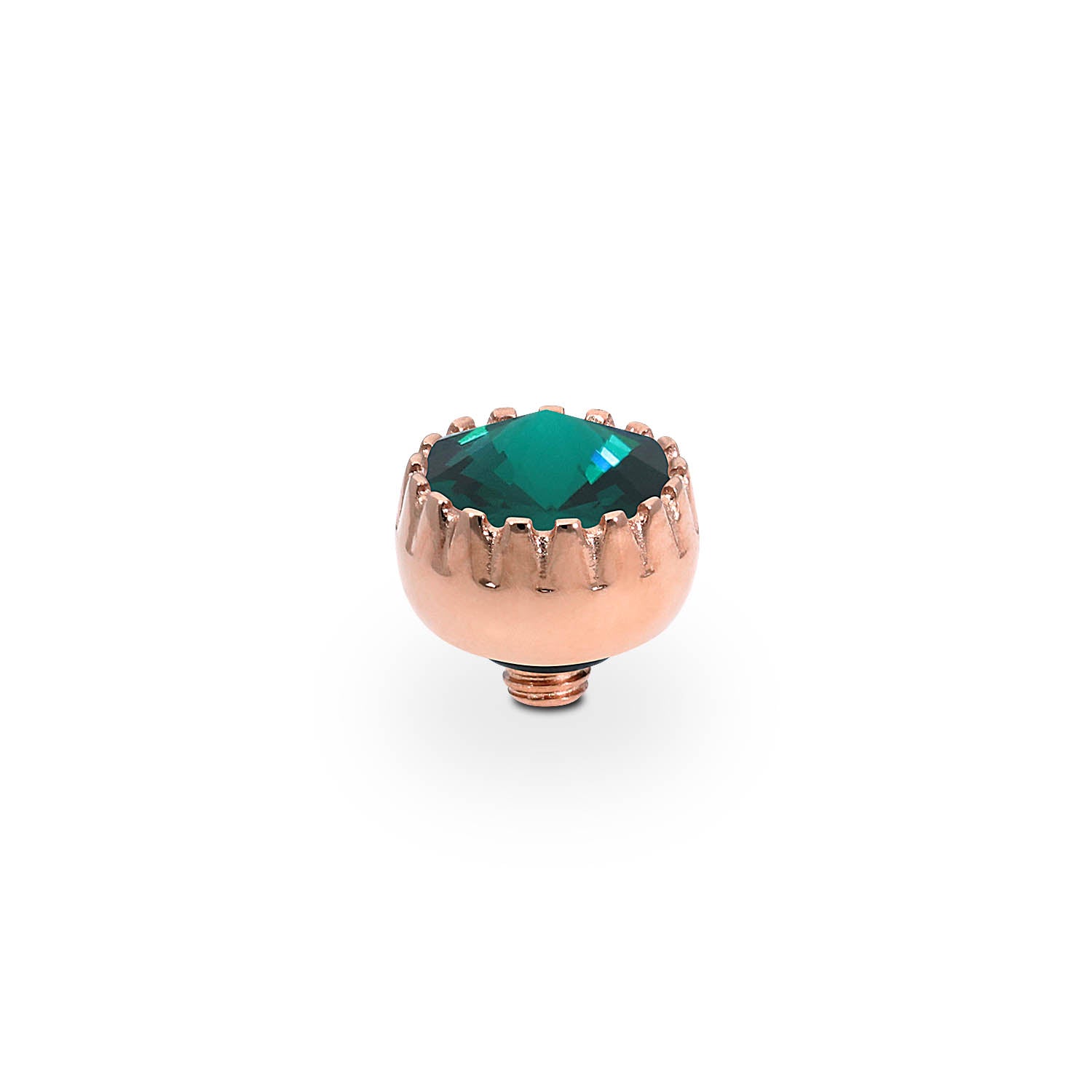 London Small Top 8 mm - Roségold emerald
