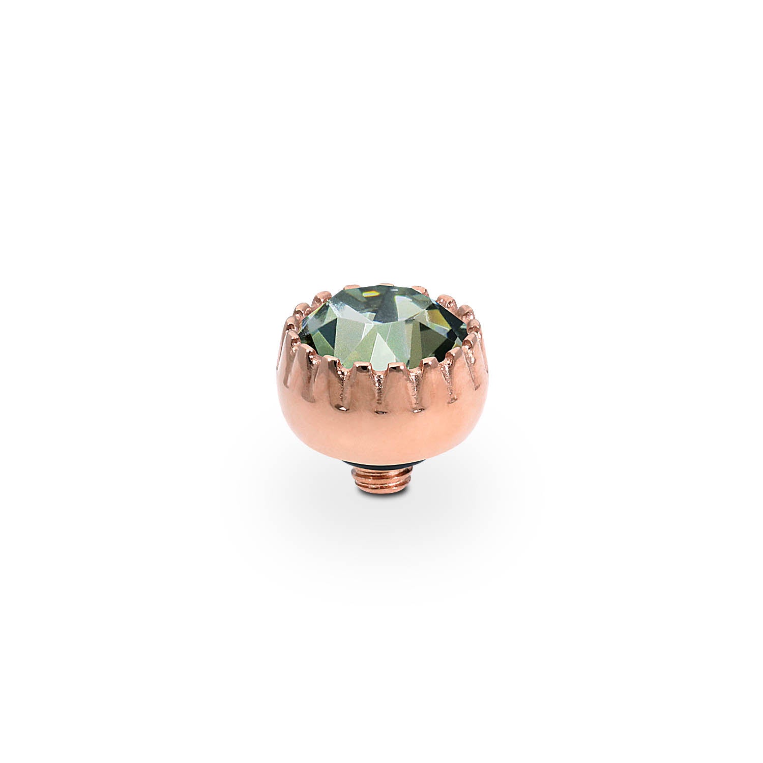 London Small Top 8 mm - Roségold black diamond