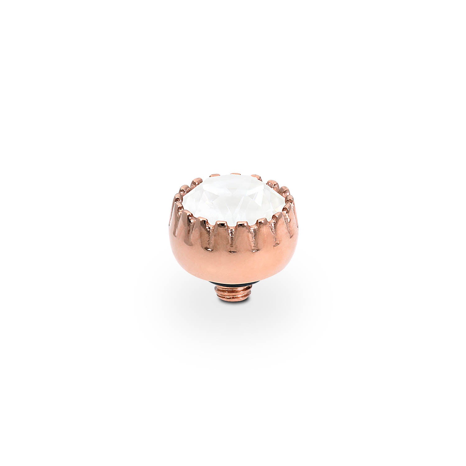 London Small Top 8 mm - Roségold crystal electric white ignite