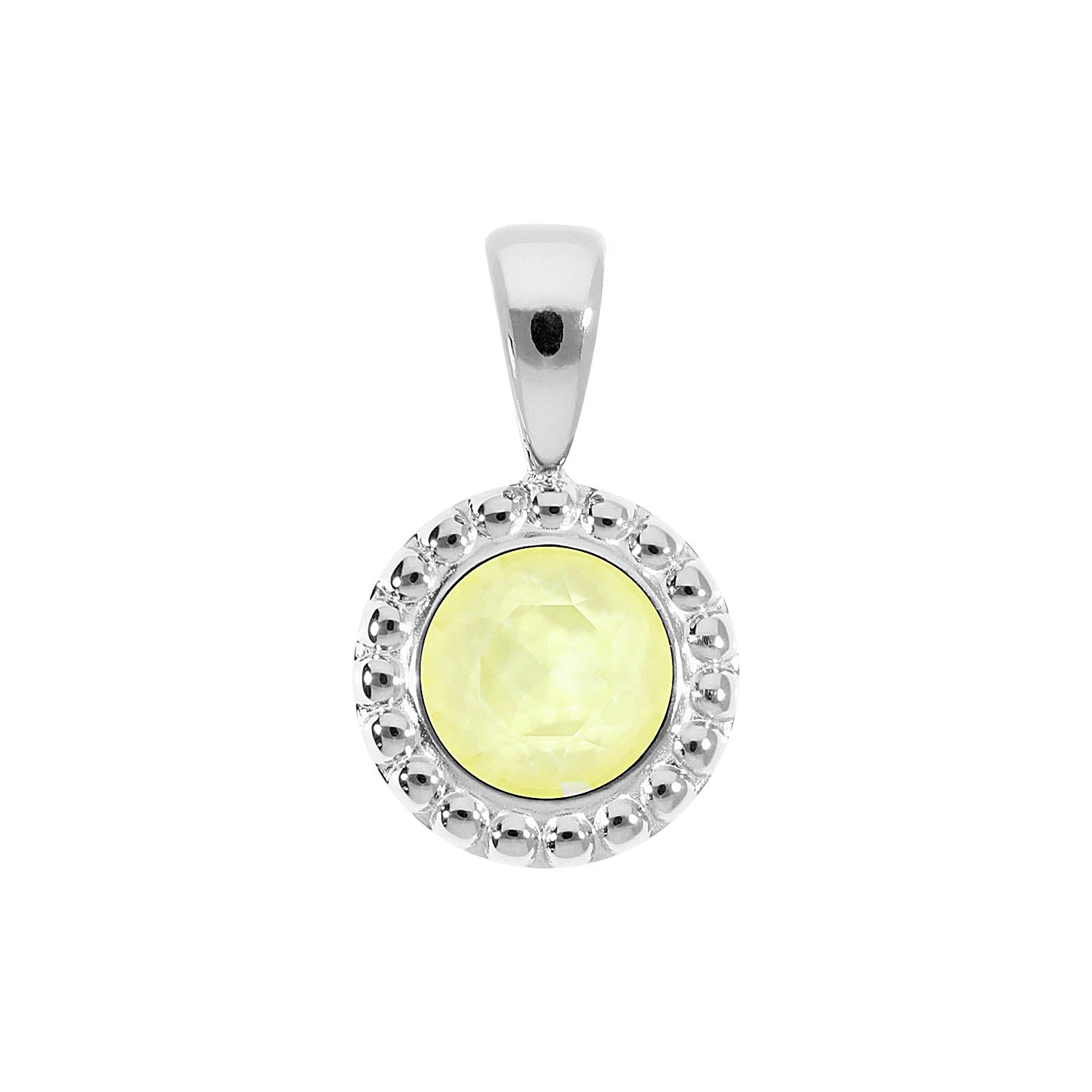 Ghiare Anhänger 11 mm - Silber crystal soft yellow ignite