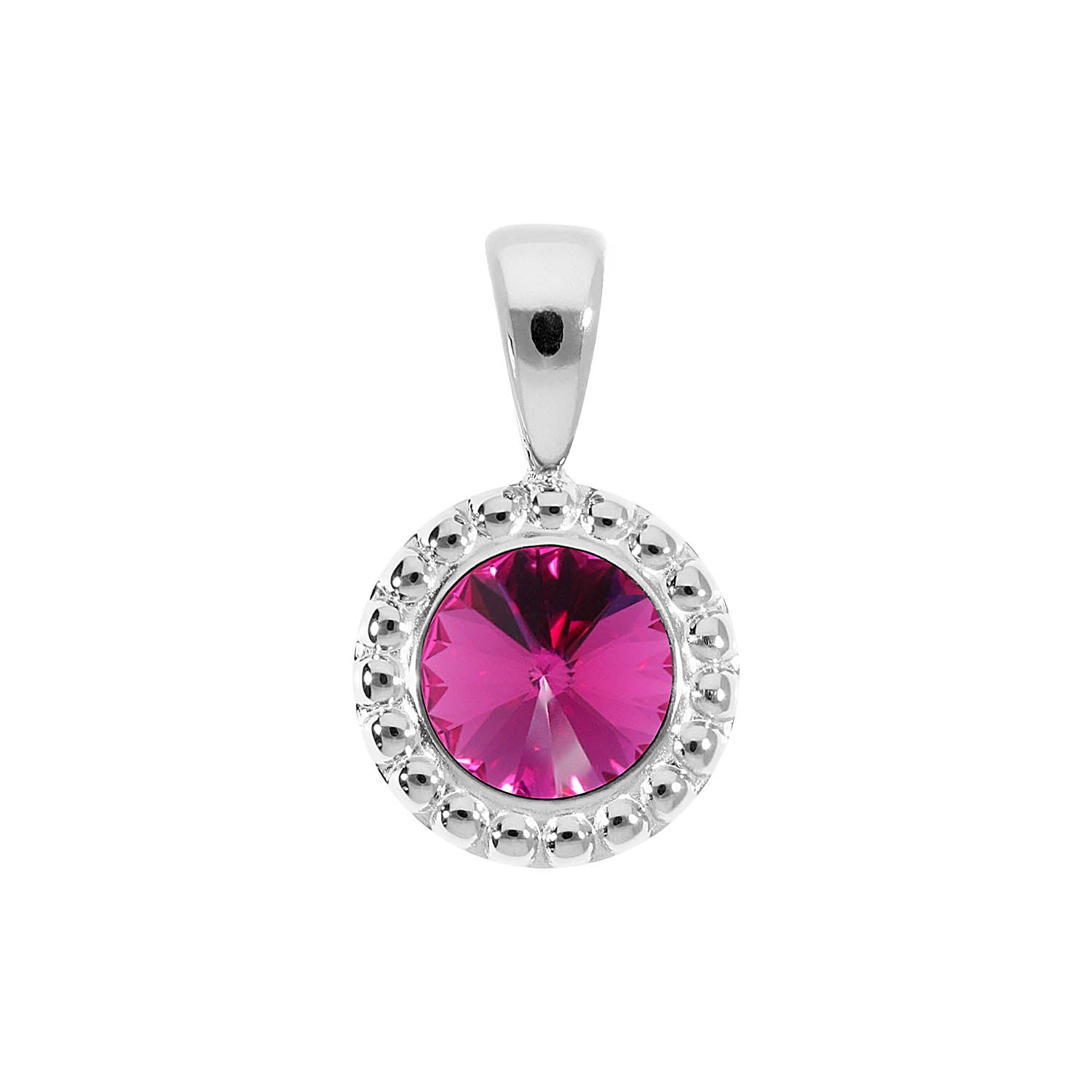 Ghiare Anhänger 11 mm - Silber fuchsia