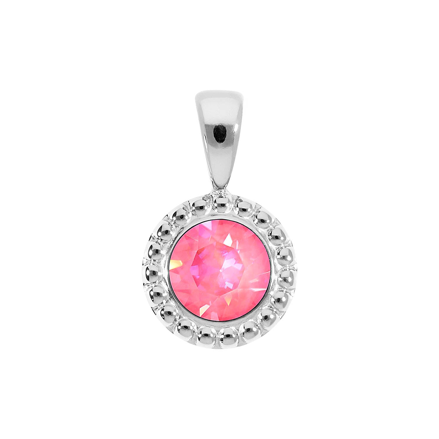 Ghiare Anhänger 11 mm - Silber crystal lotus pink delite