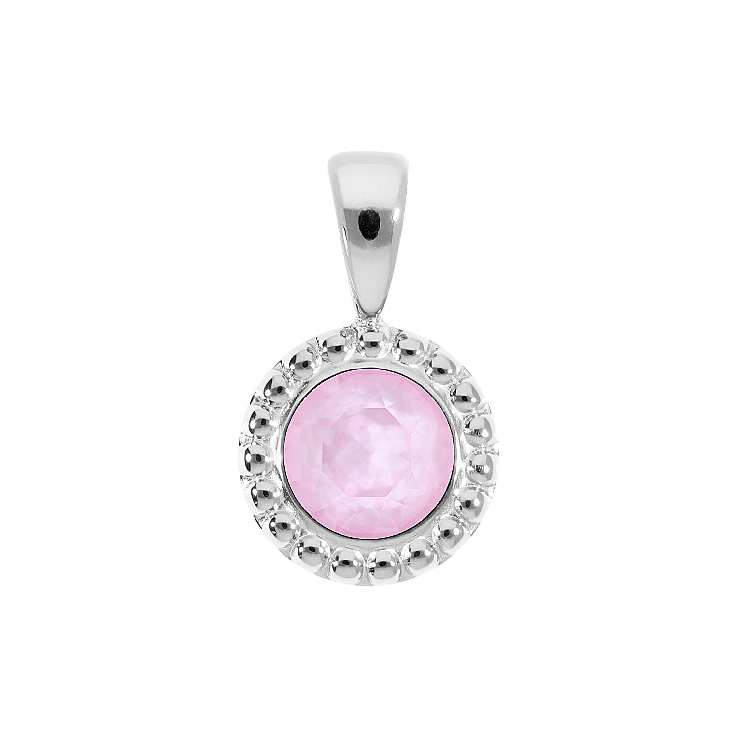 Ghiare Anhänger 11 mm - Silber crystal soft rose ignite