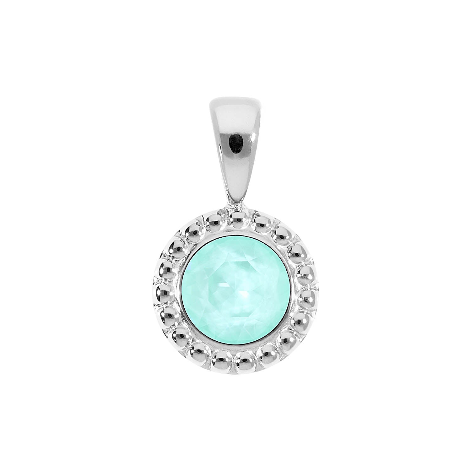 Ghiare Anhänger 11 mm - Silber crystal soft mint ignite