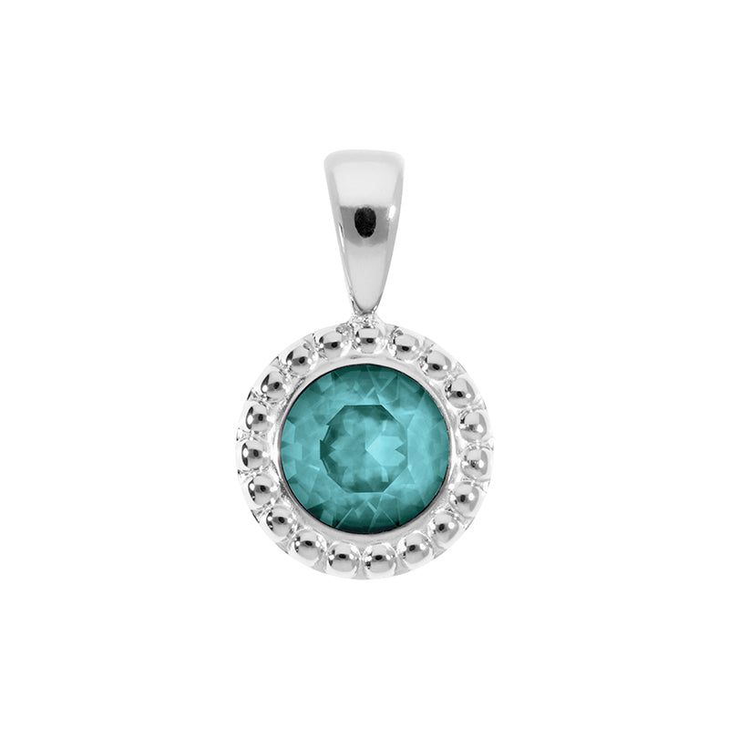 Ghiare Anhänger 11 mm - Silber Crystal Pine Green Ignite