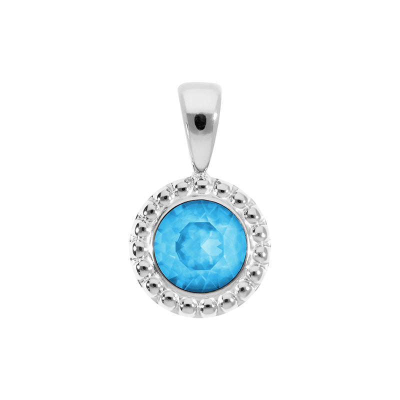 Ghiare Anhänger 11 mm - Silber Crystal Electric Blue Ignite