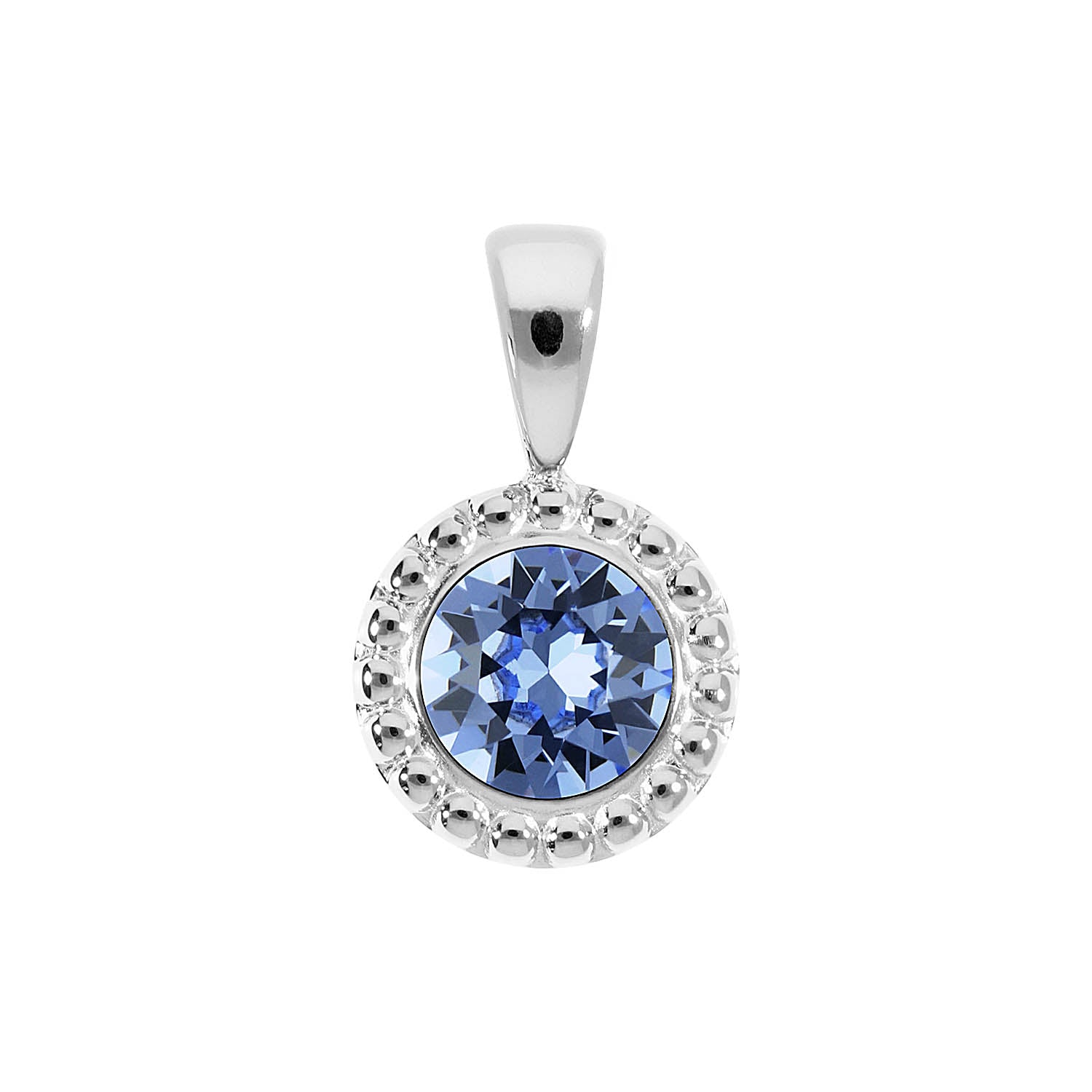 Ghiare Anhänger 11 mm - Silber light sapphire