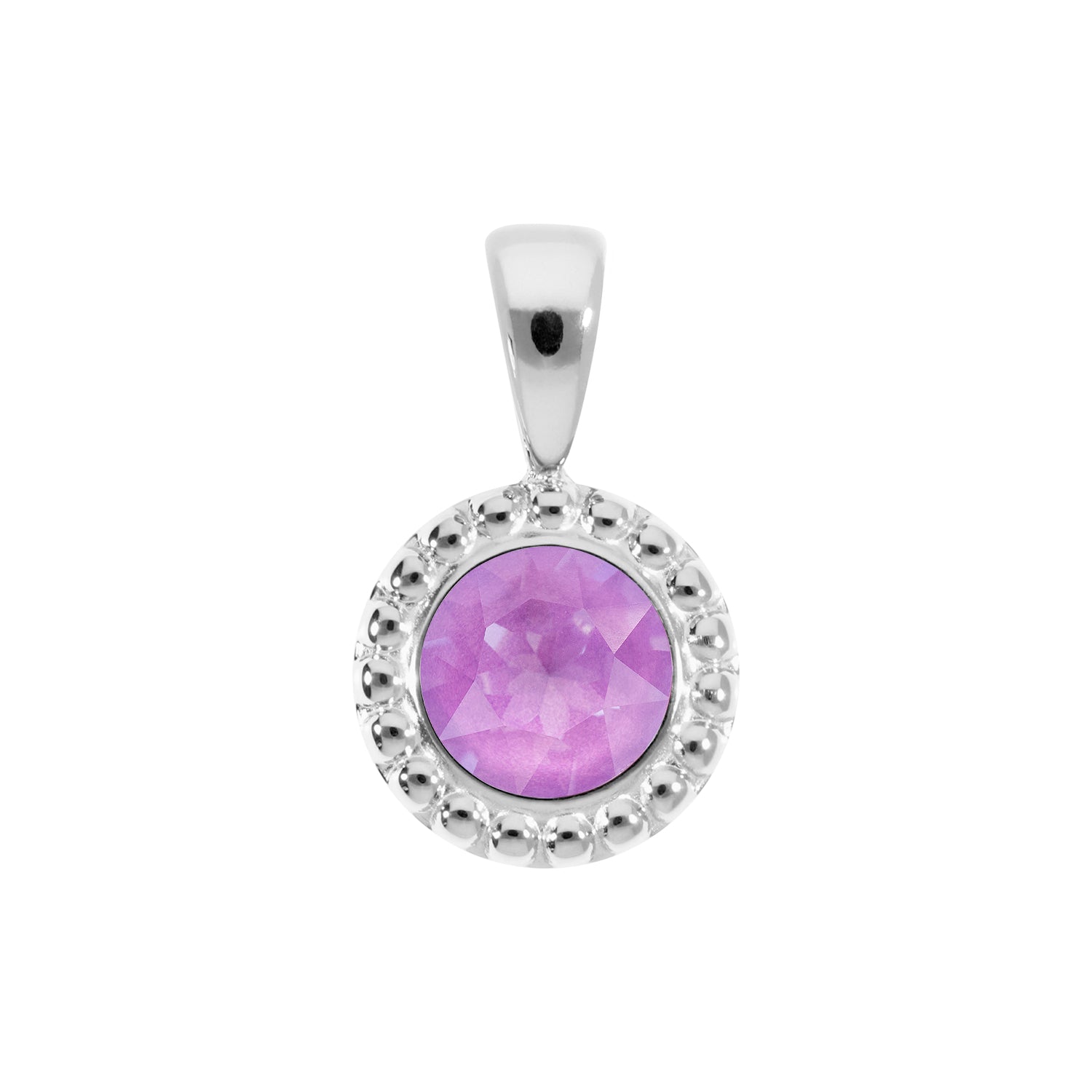 Ghiare Anhänger 11 mm - Silber Crystal Electric Violet Ignite