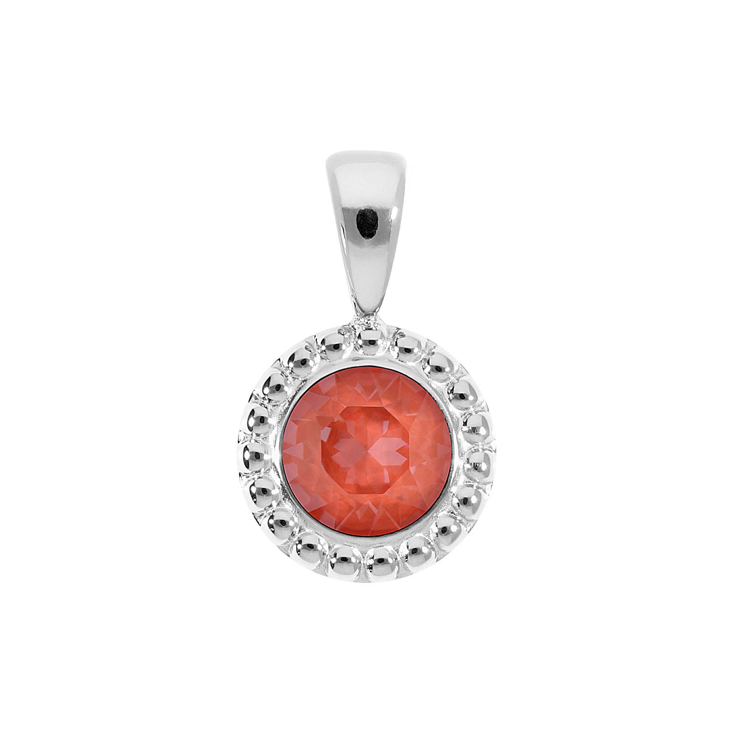 Ghiare Anhänger 11 mm - Silber crystal maroon ignite