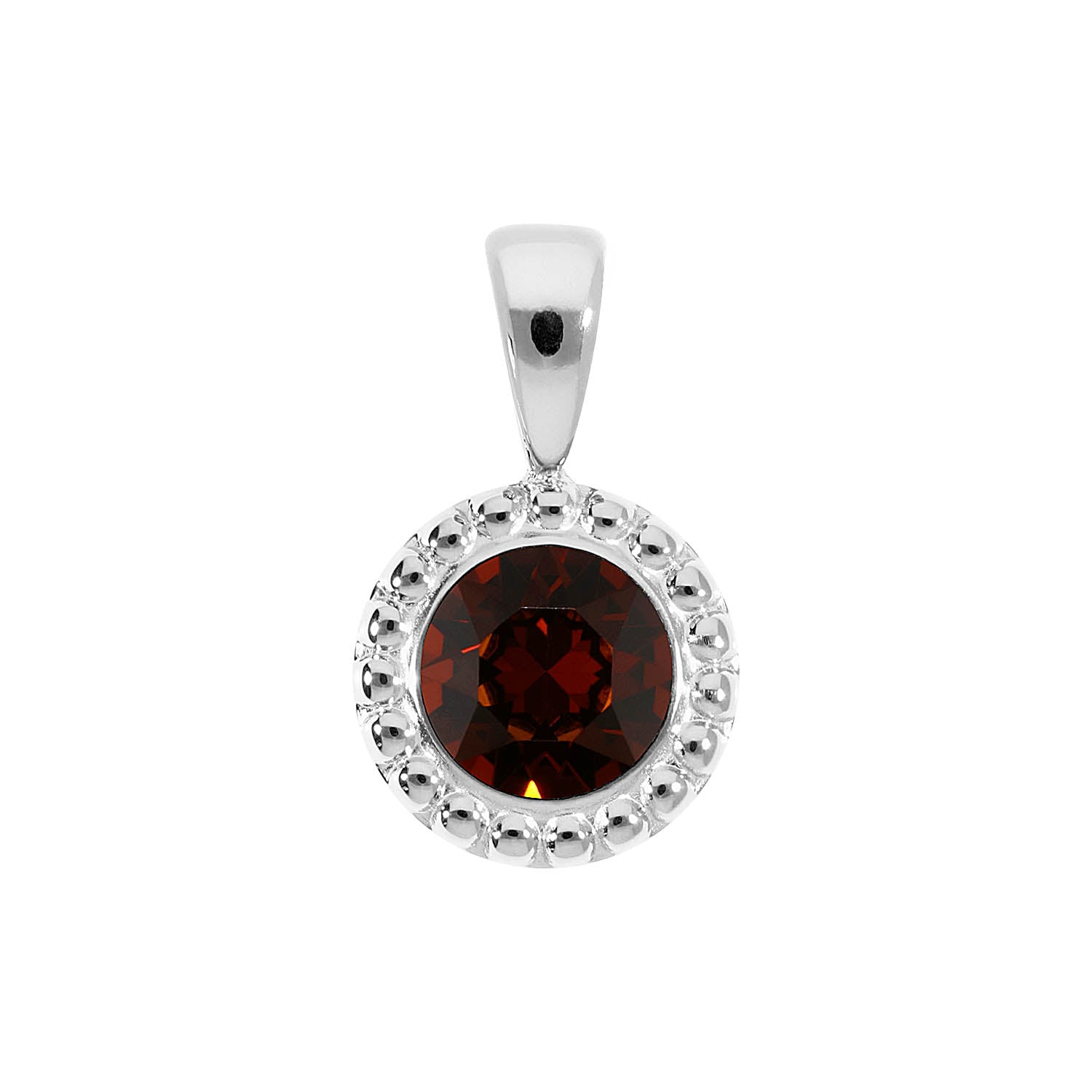 Ghiare Anhänger 11 mm - Silber smoked amber