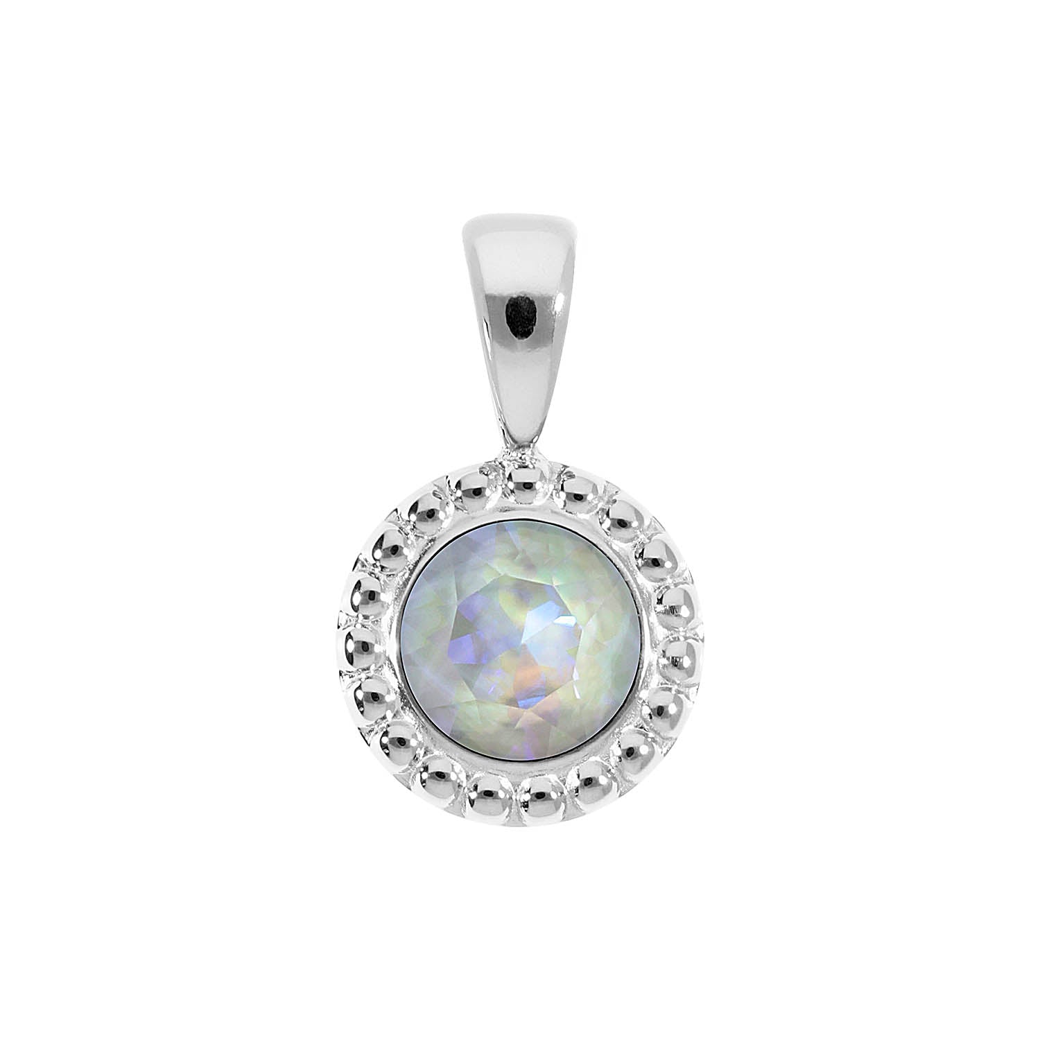 Ghiare Anhänger 11 mm - Silber Crystal Serene Gray Delite