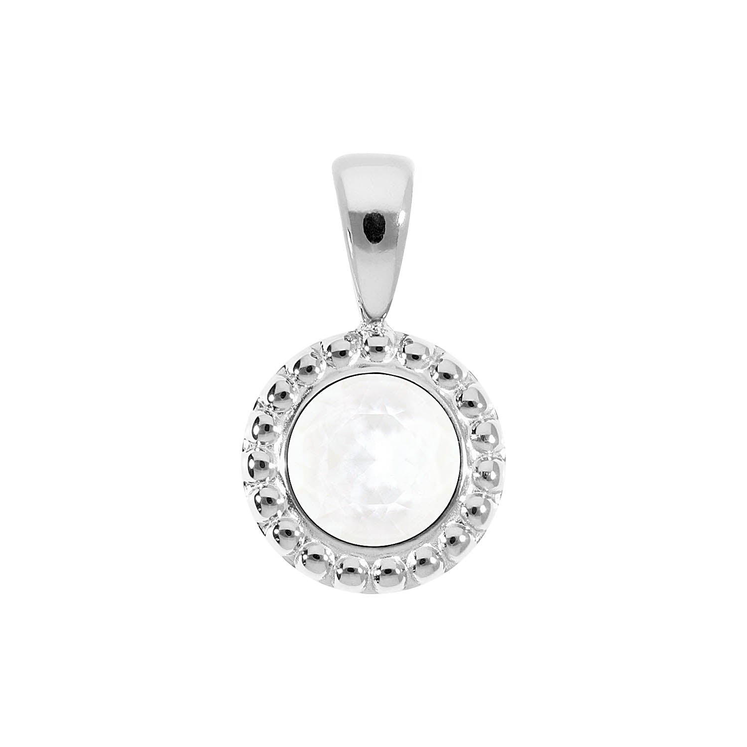 Ghiare Anhänger 11 mm - Silber crystal electric white ignite