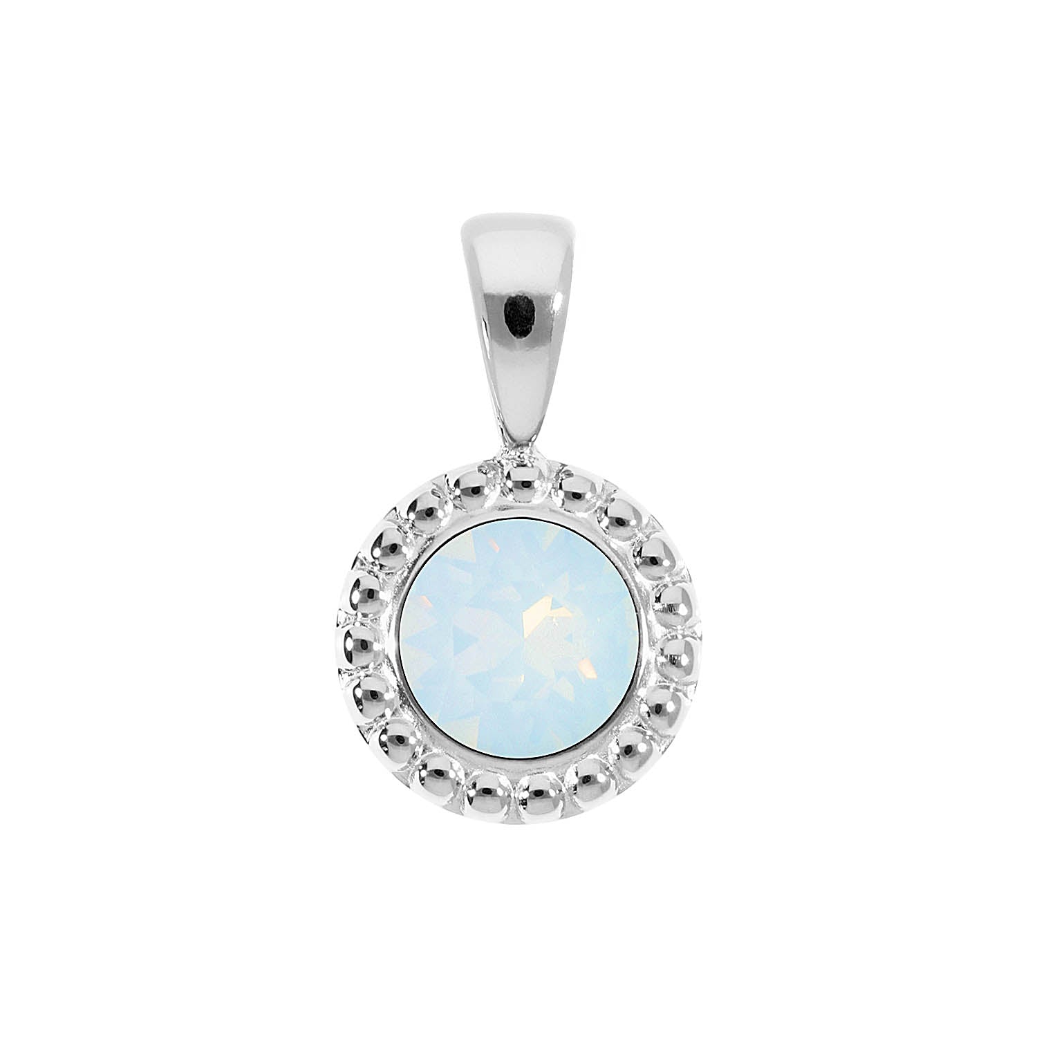 Ghiare Anhänger 11 mm - Silber white opal