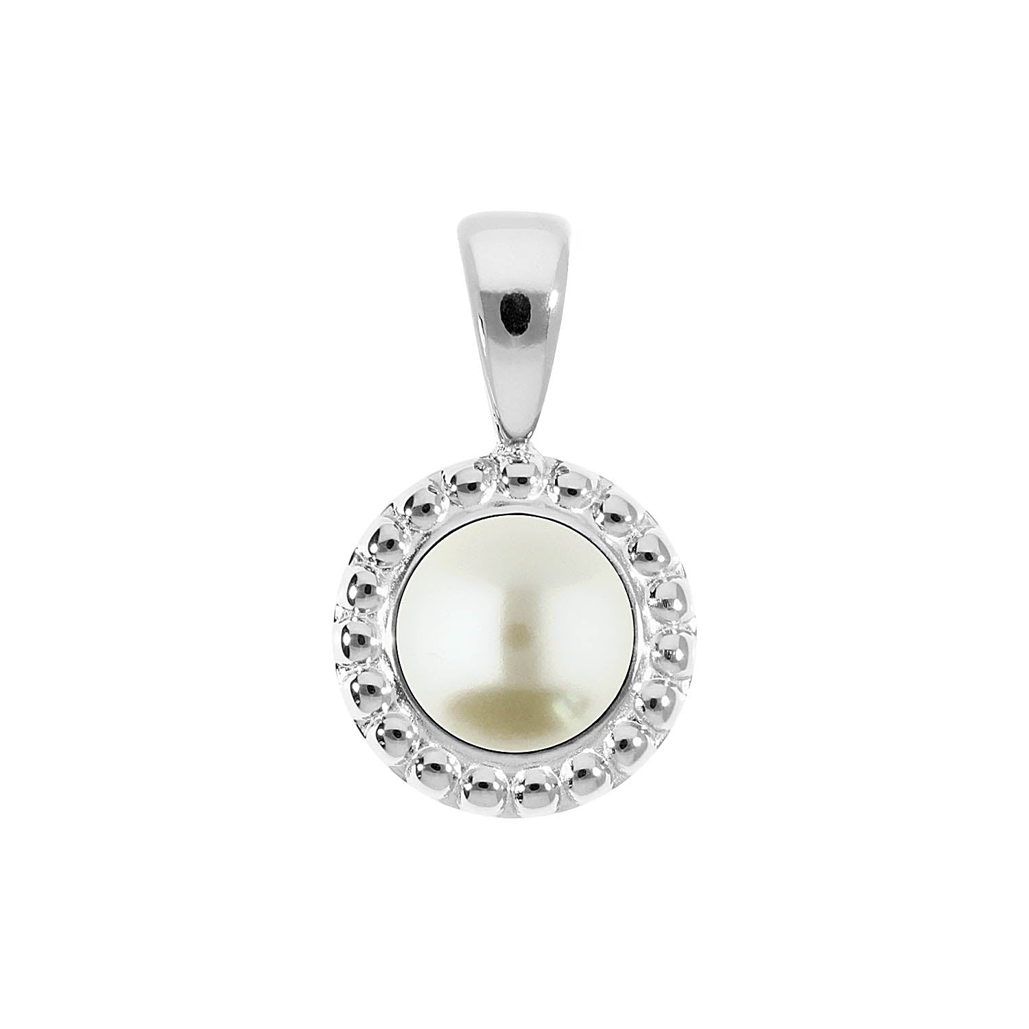Ghiare Anhänger 11 mm - Silber cream pearl