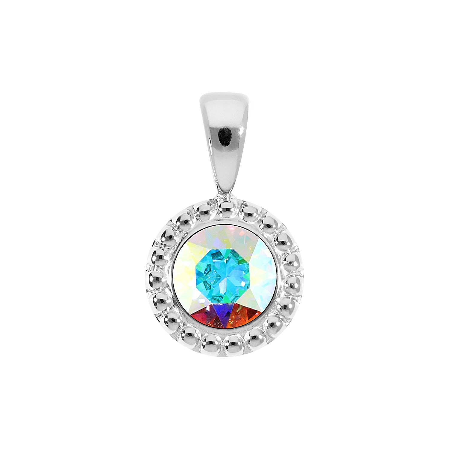 Ghiare Anhänger 11 mm - Silber crystal aurora boreale
