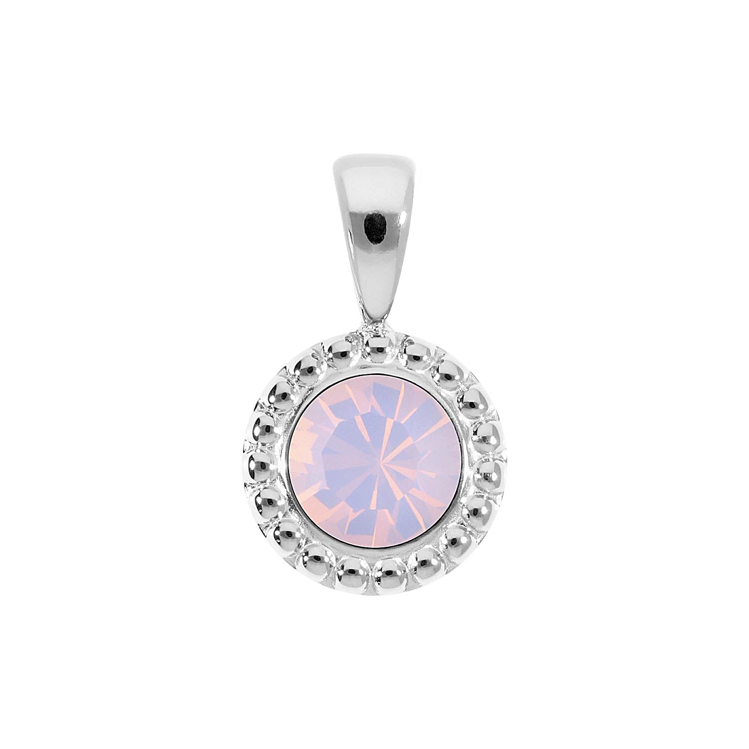Ghiare Anhänger 11 mm - Silber rose opal