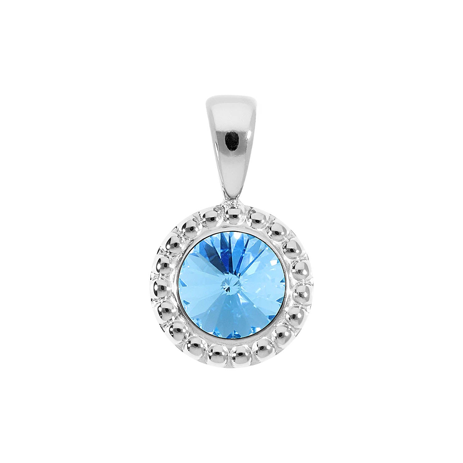 Ghiare Anhänger 11 mm - Silber aquamarine