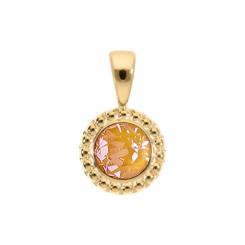 Ghiare Anhänger 11 mm - Gold Crystal Mango Ignite