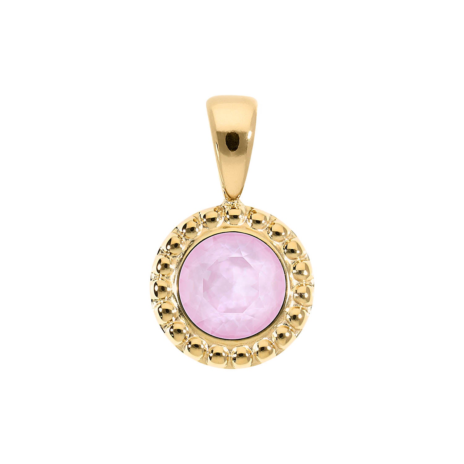 Ghiare Anhänger 11 mm - Gold crystal soft rose ignite