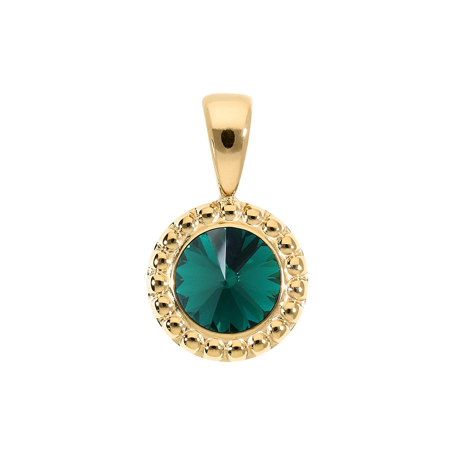 Ghiare Anhänger 11 mm - Gold emerald
