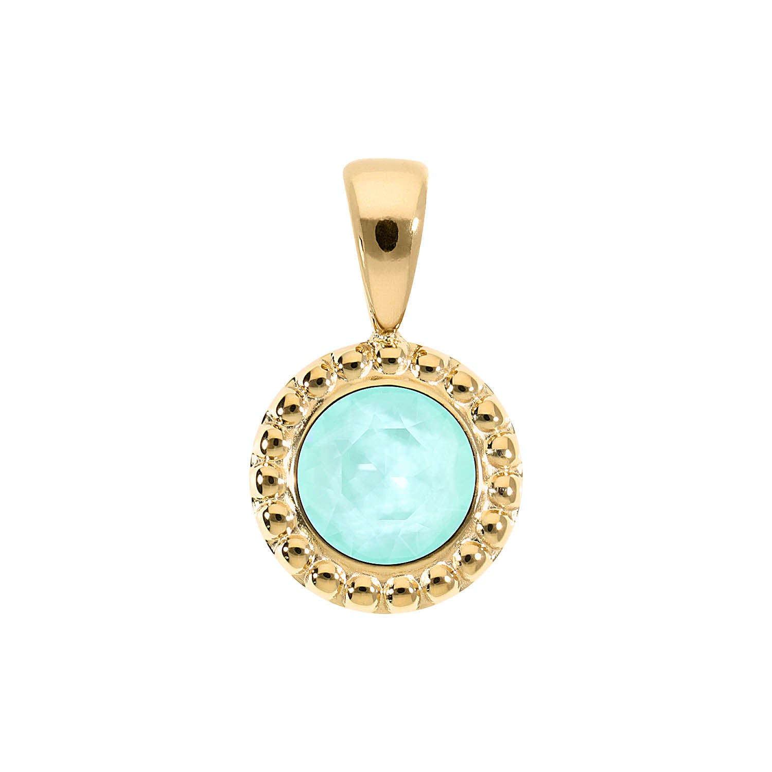 Ghiare Anhänger 11 mm - Gold crystal soft mint ignite