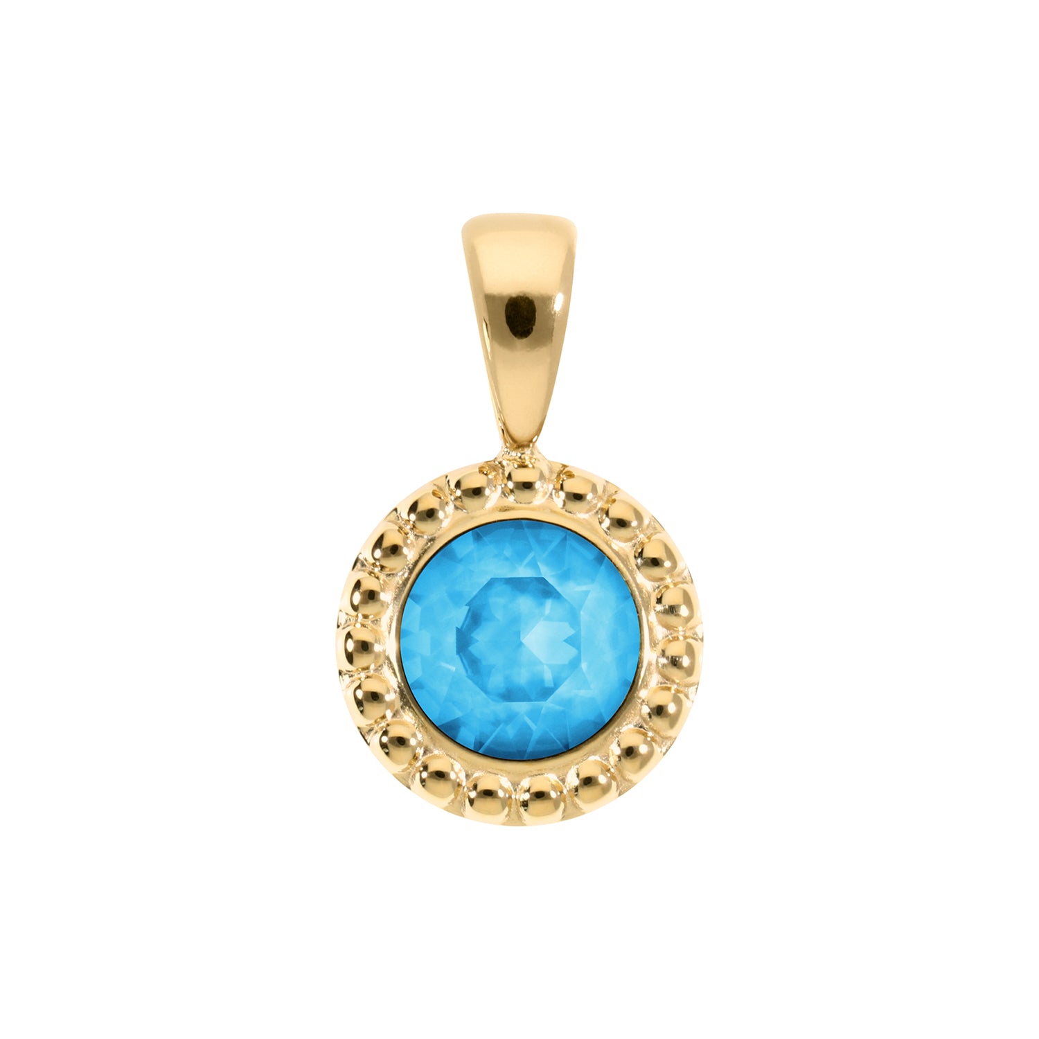Ghiare Anhänger 11 mm - Gold Crystal Electric Blue Ignite