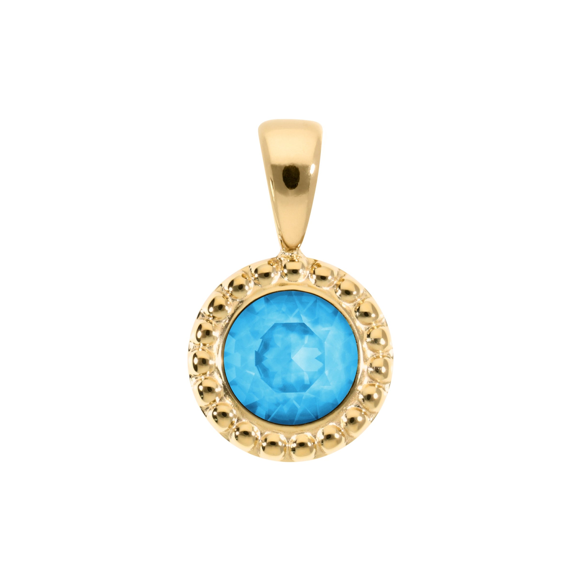 Ghiare Anhänger 11 mm - Gold Crystal Electric Blue Ignite