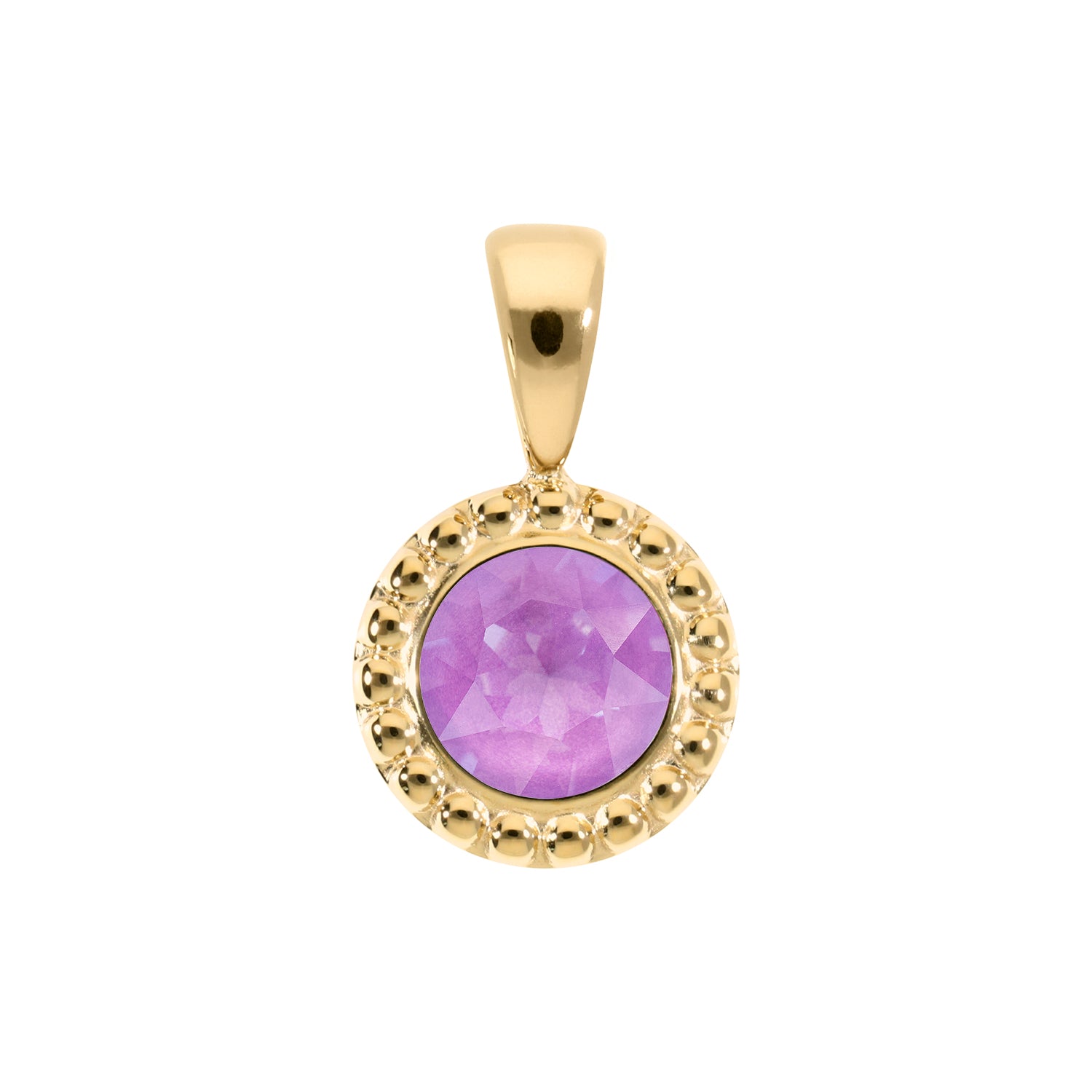 Ghiare Anhänger 11 mm - Gold Crystal Electric Violet Ignite