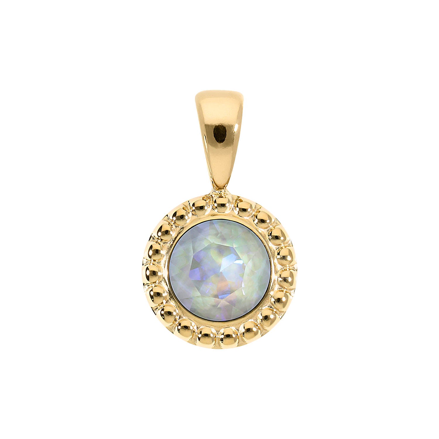 Ghiare Anhänger 11 mm - Gold Crystal Serene Gray Delite