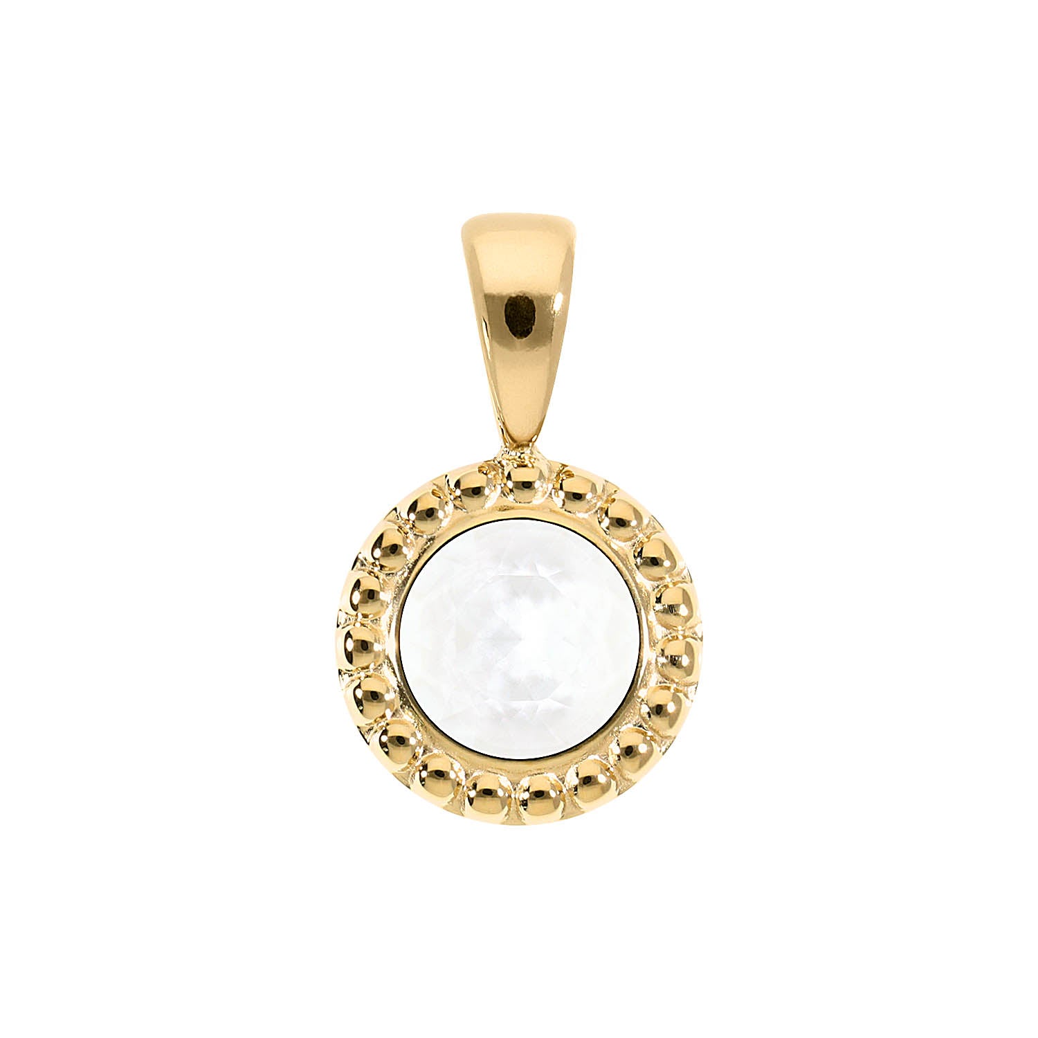 Ghiare Anhänger 11 mm - Gold crystal electric white ignite