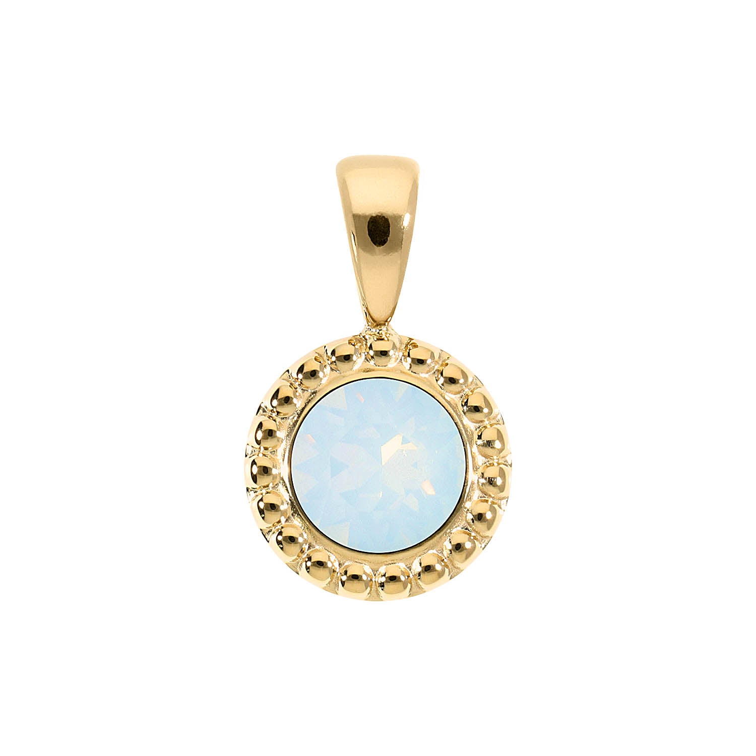 Ghiare Anhänger 11 mm - Gold white opal