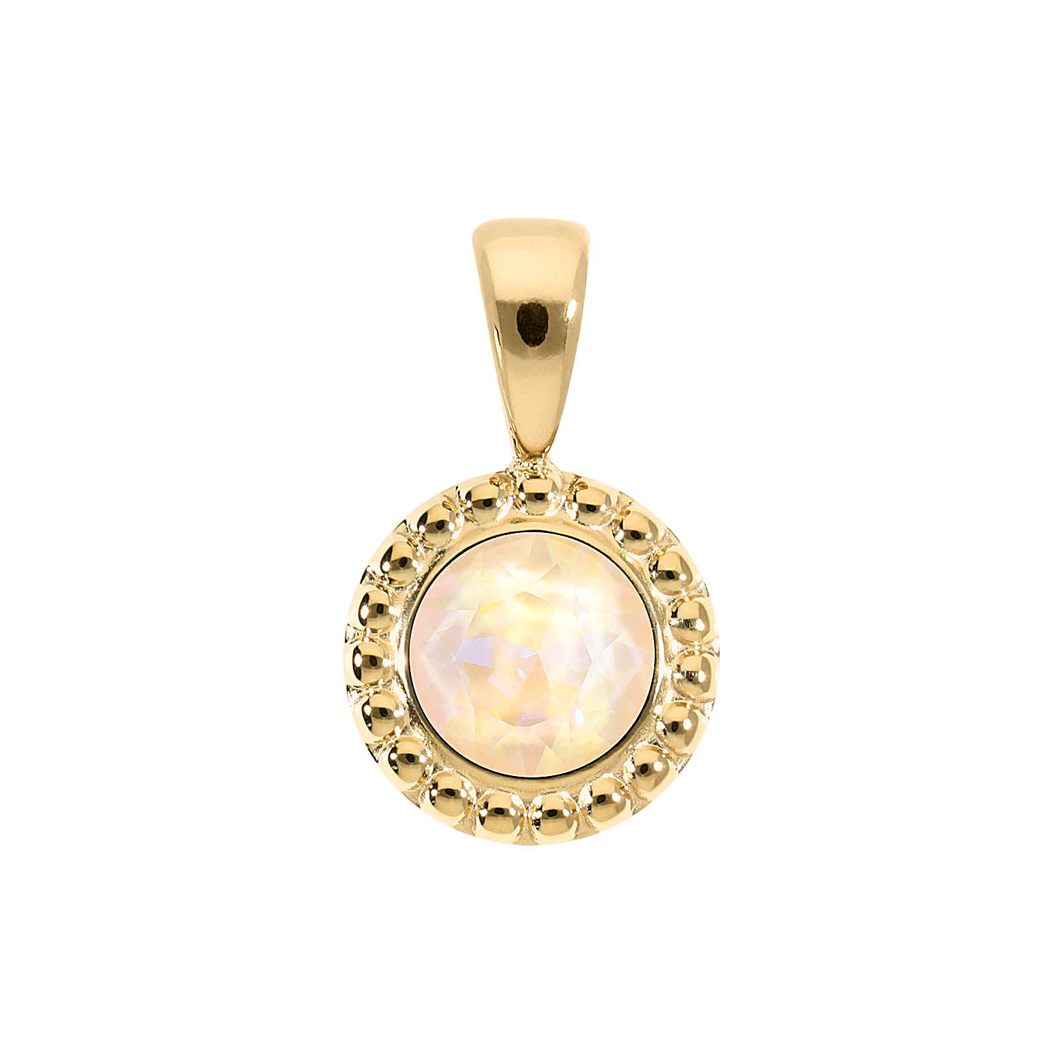 Ghiare Anhänger 11 mm - Gold ivory cream delite
