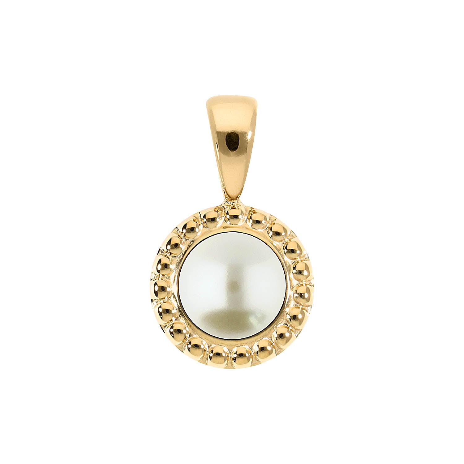 Ghiare Anhänger 11 mm - Gold cream pearl