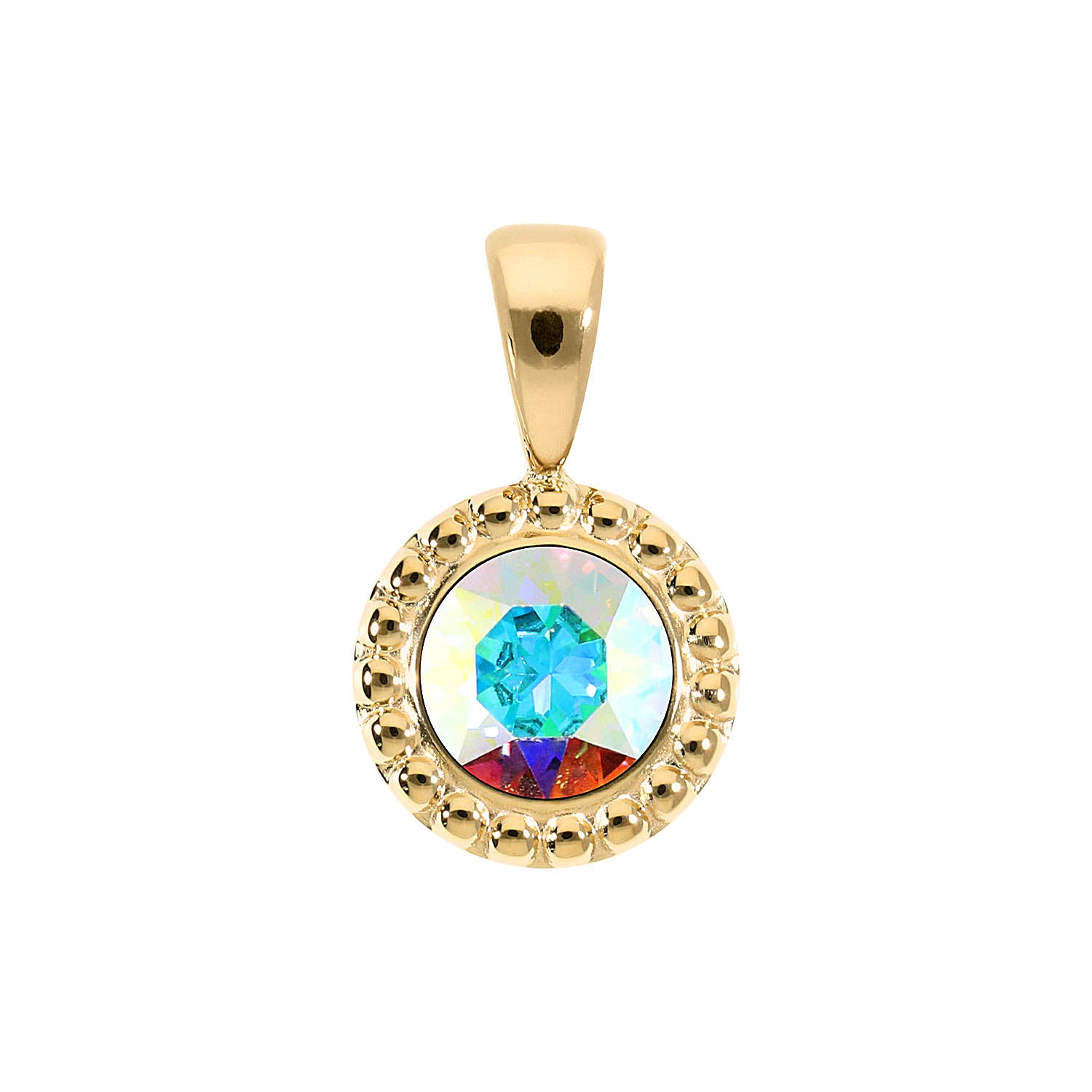 Ghiare Anhänger 11 mm - Gold crystal aurora boreale