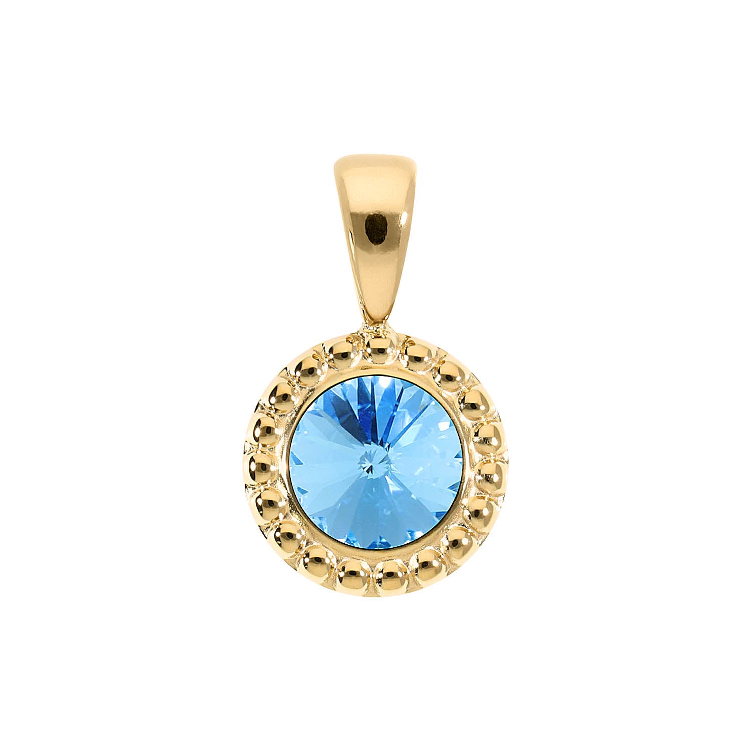 Ghiare Anhänger 11 mm - Gold aquamarine
