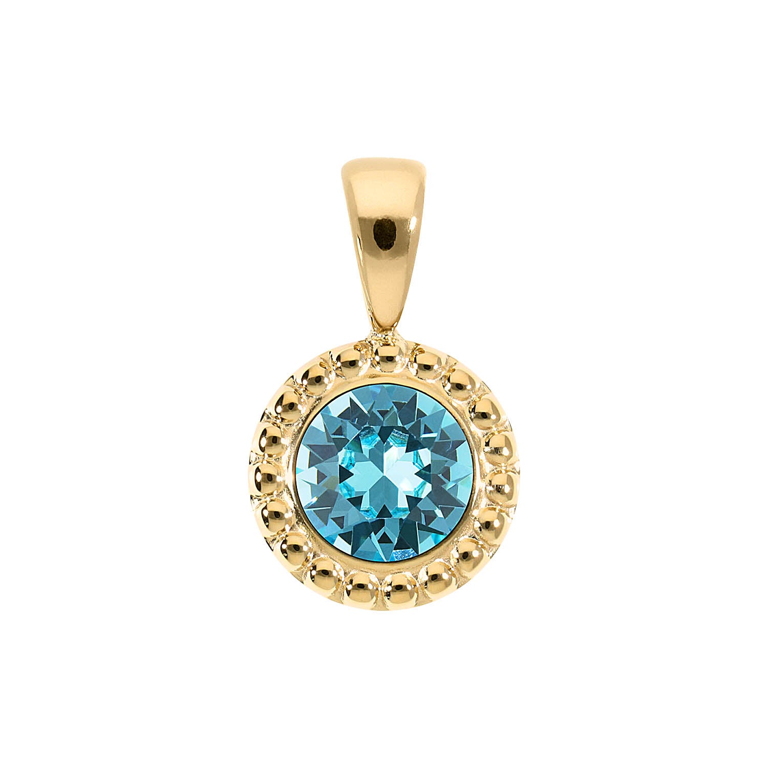 Ghiare Anhänger 11 mm - Gold Light Turquoise