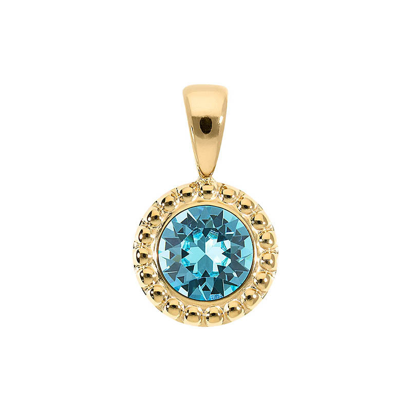 Ghiare Anhänger 11 mm - Gold Light Turquoise