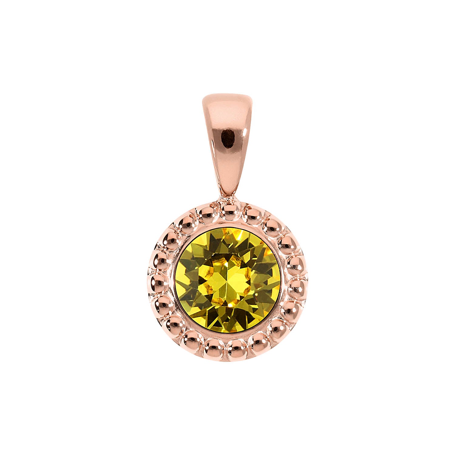 Ghiare Anhänger 11 mm - Roségold light topaz